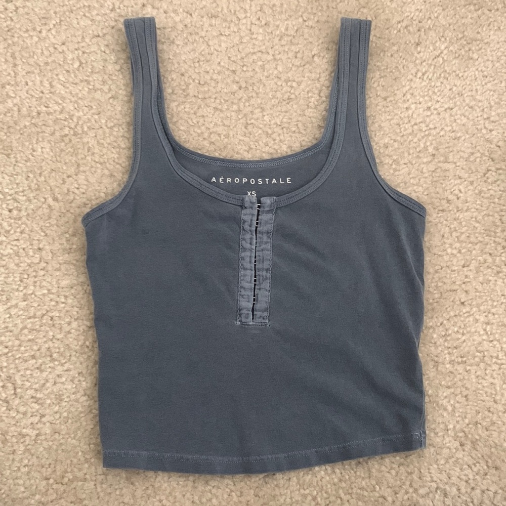 Aeropostale blue crop tank